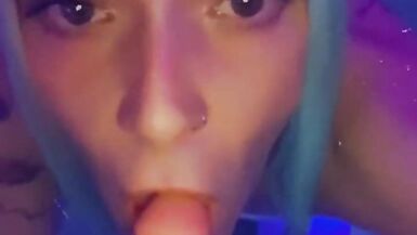 Sexy Blacklight Party Girl in Rave Lingerie