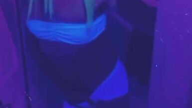Sexy Blacklight Party Girl in Rave Lingerie - 8 image