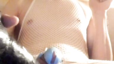 Slutty white boy bust his balls and fucks his ass with BBC dildo. Complete version - 3 image