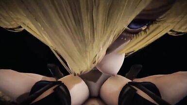 Mikasa futa is in charge of throwing the semen of his cock on Historia - 10 image