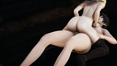 Mikasa futa is in charge of throwing the semen of his cock on Historia - 12 image