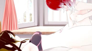 Futa and girl student anime/hentai after school workout! - 3 image