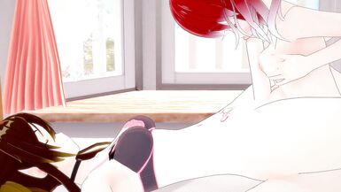 Futa and girl student anime/hentai after school workout! - 4 image