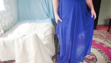 Blue Dress Crossdresser Sexy Slut Sissy Gay Boy Twink Big Butt Booty Ladyboy Femboy Shemale MTF LGBT - 6 image