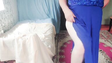 Blue Dress Crossdresser Sexy Slut Sissy Gay Boy Twink Big Butt Booty Ladyboy Femboy Shemale MTF LGBT - 7 image