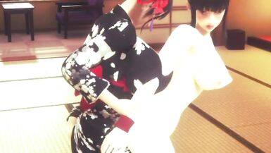 futa in yukata fucks chichi - 2 image