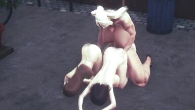 futa cow lady fucks 2 teens - 12 image