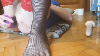 Hot trap solo fucked toy and jerk dick - 5 image