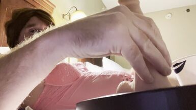 CindiCsissy eating my own cum for the first time - 1 image