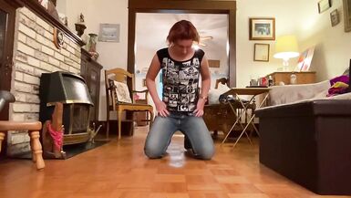 Cute TS in Rainbow Socks Strokes Her Cock - Sierra Dubois - 2 image