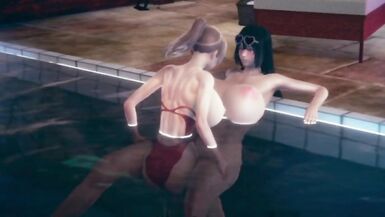 futa in swimsuit fucks mina