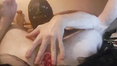 Extreme anal hole stretching, squirt, fingering sissy sub slut anal adventures - 9 image