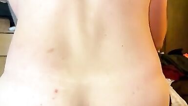 Chubby crossdresser edging and almost  shooting a huge load - 10 image