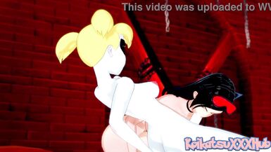 Another day in the dungeon | Futa Harley Quinn fucks Catwoman Koikatsu Hentai - 9 image