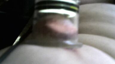 watching porn and stroking with nipple vacuum play - 8 image