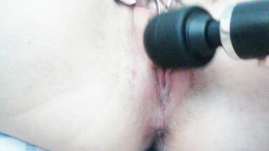 Teasing my FTM penis with magic wand and satisfyer until I cum, precum included - 7 image