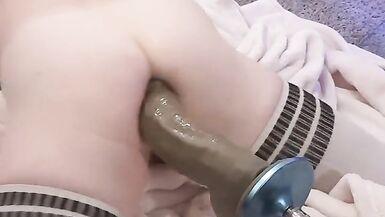 Sissy crossdresser fucked again by her machine! - 13 image