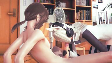 Hentai 3D Uncensored - Omura Handjob and Blowjob - 11 image