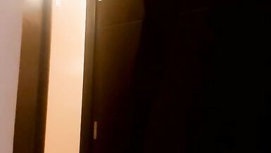 Amateur crossdresser play in hotel with open door and cum - 13 image