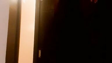 Amateur crossdresser play in hotel with open door and cum - 15 image