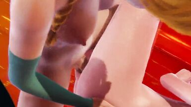 Triple Futa Anna Elsa & Ariel - Frozen and LIttle Mermaid Trans GROUP SEX Creampie & Squirt - 14 image