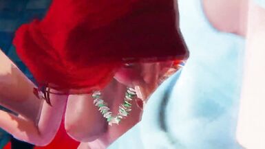 Triple Futa Anna Elsa & Ariel - Frozen and LIttle Mermaid Trans GROUP SEX Creampie & Squirt - 6 image