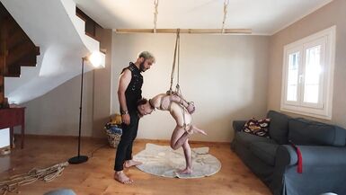 Using my trans rope bunny's troath - 8 image