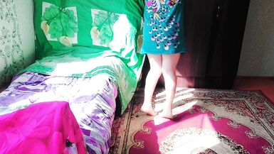 Green Sexy Mini House Dress Shemale Big Butt Sissy Trap Big Ass Tranny Booty Crossdresser Lady Boy Femboy Cute MTF - 13 image