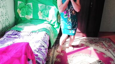 Green Sexy Mini House Dress Shemale Big Butt Sissy Trap Big Ass Tranny Booty Crossdresser Lady Boy Femboy Cute MTF - 6 image