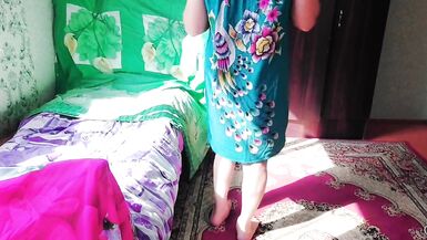 Green Sexy Mini House Dress Shemale Big Butt Sissy Trap Big Ass Tranny Booty Crossdresser Lady Boy Femboy Cute MTF - 7 image