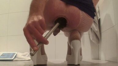 Larissa1sexdoll. An ass with a view. Sissy self fisting. Toilet bruh insertion, Mega dildo. Extreme gape. - 1 image