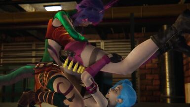 Lesbian Hentai JINX creampied by NEEKO FUTA TRANS FINGERING AND SQUIRTING with League of Legends - 5 image