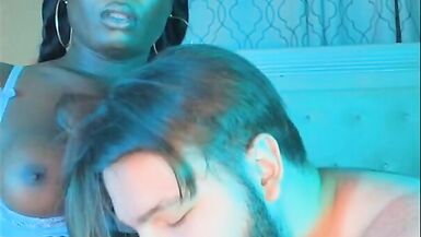 Tranny Fucks maintenance guy with her blk tranny dick