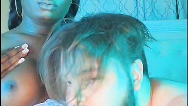 Tranny Fucks maintenance guy with her blk tranny dick - 4 image