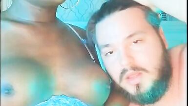 Tranny Fucks maintenance guy with her blk tranny dick - 9 image