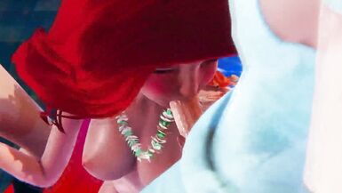 Triple Futa Trans GROUP SEX Creampie & Squirt - Hentai - 6 image