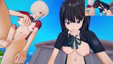 Lycoris Recoil futa Chisato Nishikigi & futa Takina Inoue Taker POV - 1 image