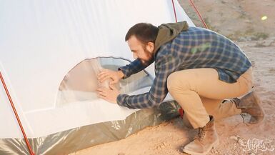 Mason Slips His Big Cock In The Tent So That Kinky Jade Venus Can Suck It - Trans Angels - 4 image