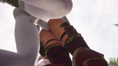 Two Futanari Elves Team Fuck a Redhead Elf | Warcraft Hentai Parody - 8 image