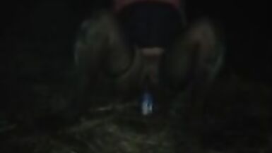 Elizabeth the satanic transvestite Peeuana prostitute in a midnight sexual satanic ritual tortures her own testicles and