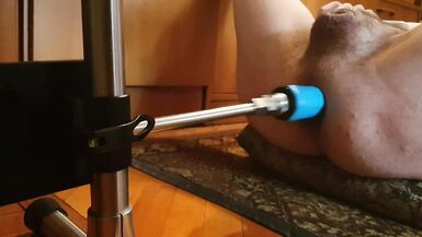 Shemale naked solo with fucking machine and jerk - 15 image