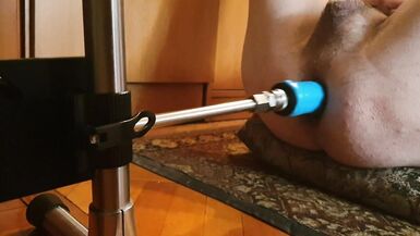 Shemale naked solo with fucking machine and jerk - 5 image