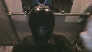 Sissy Femboy Webcam Session with a gift from a fan. Estim, double dildo, breathplay, handsfree orgasm Kittycatskull - 5 image