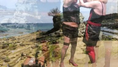 Mrs Samantha is spanking her slave Tgirl Marina - 8 image