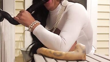 DeeDeeSlut69 Taking on a Horse Cock - 6 image