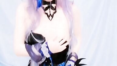 Kasnicole 005V Kigurumi Cosplay Genshin Impact Keqing pantyhose vibrator teasing - 10 image