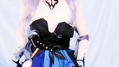 Kasnicole 005V Kigurumi Cosplay Genshin Impact Keqing pantyhose vibrator teasing - 4 image