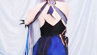 Kasnicole 005V Kigurumi Cosplay Genshin Impact Keqing pantyhose vibrator teasing