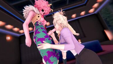 MHA Futas Toga, Momo and Mina take turns having sex with Mitsuki Bakugo - 2 image
