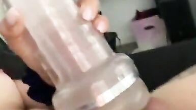 Hung inexperienced transgender girl fucks her toy (Huge Cock) - 12 image